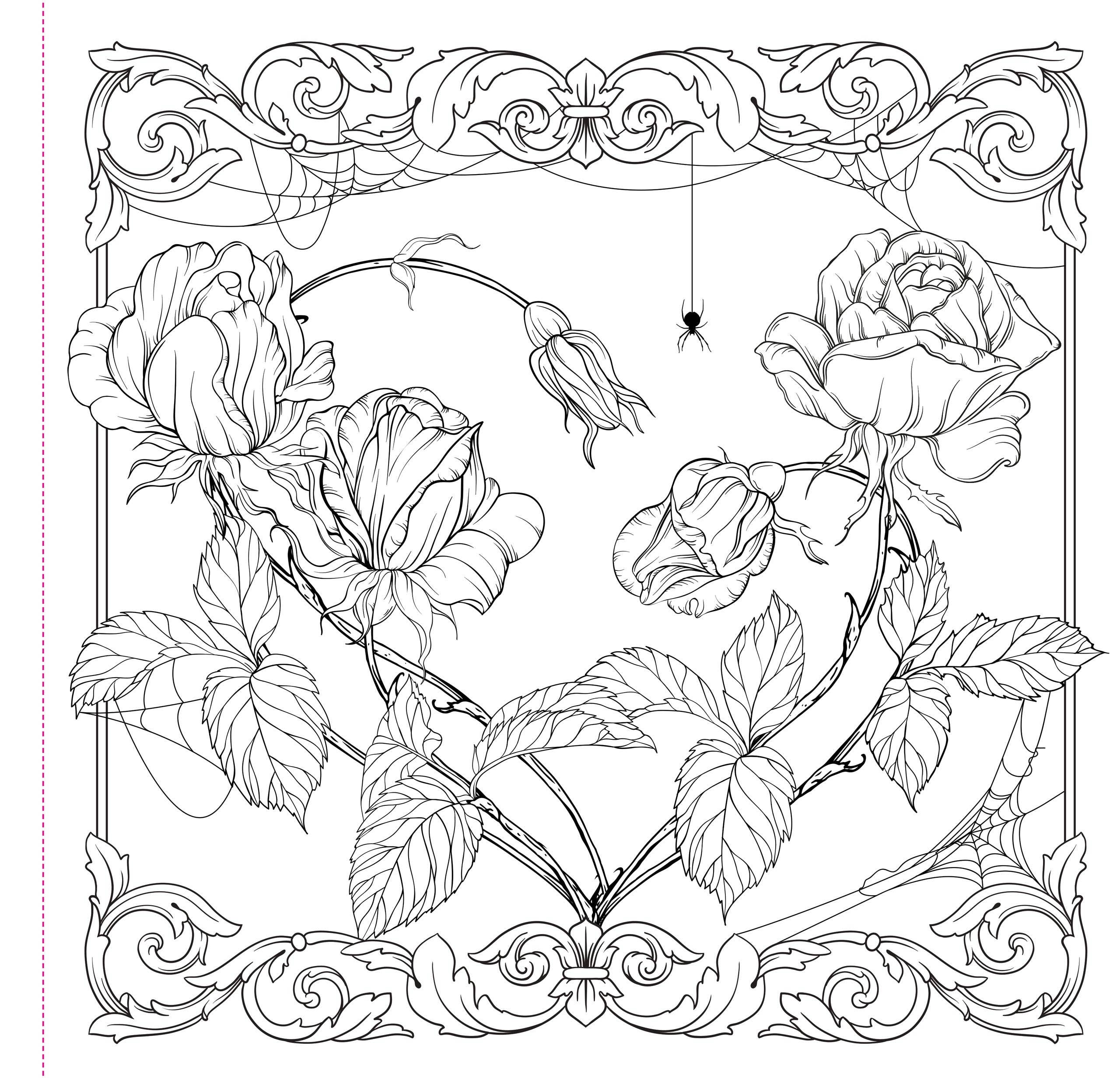 Goth Garden Adult Coloring Book - Image 5
