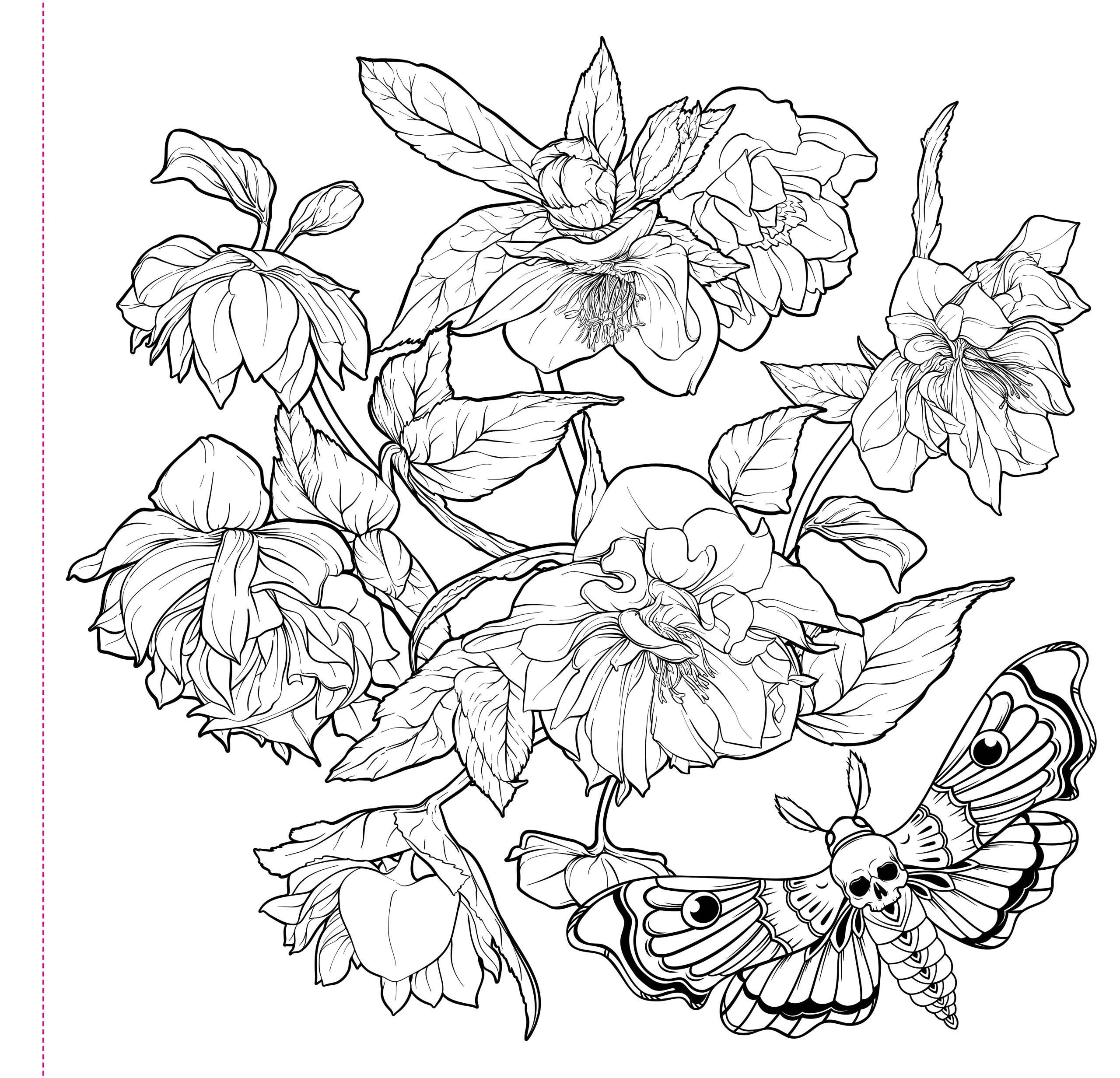 Goth Garden Adult Coloring Book - Image 6