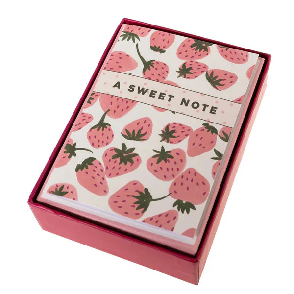 Graphique de France Pink Strawberries Boxed Cards - Image 2