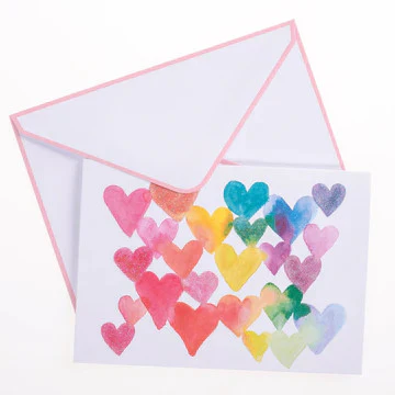 Graphique de France Rainbow Hearts Boxed Cards - Image 3