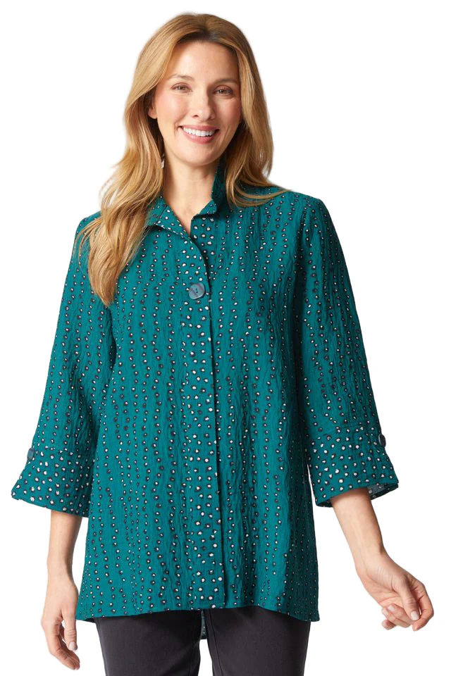 Habitat Express Dot Mix Tunic Shirt (JUNIPER)(35642)