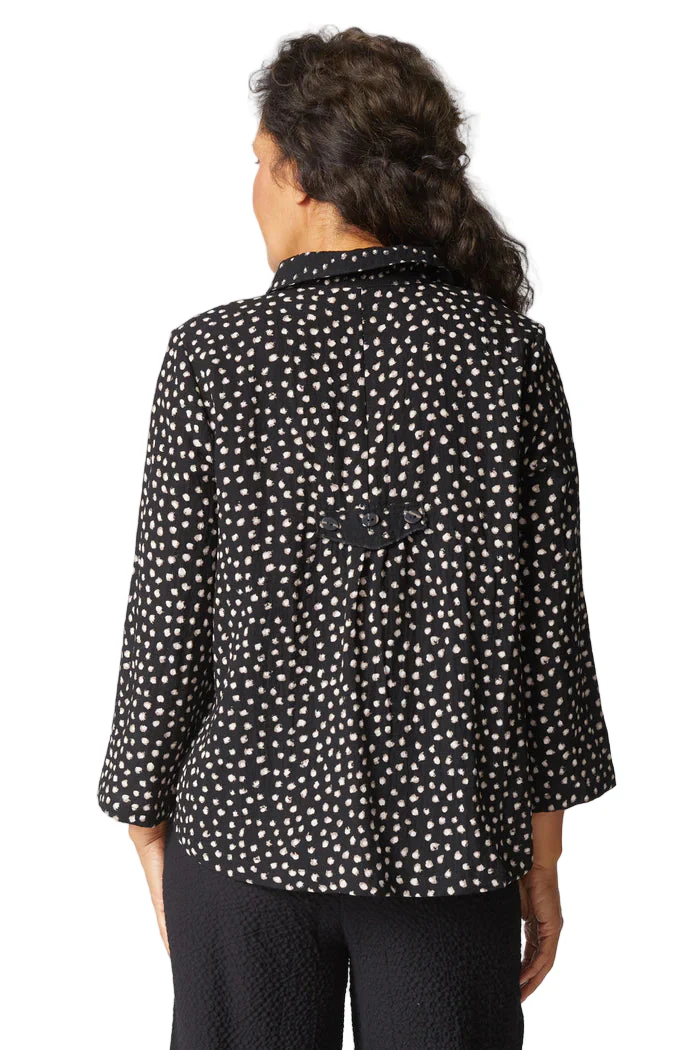 Habitat Express Dot Mix Pleat Back Black Jacket - Image 2