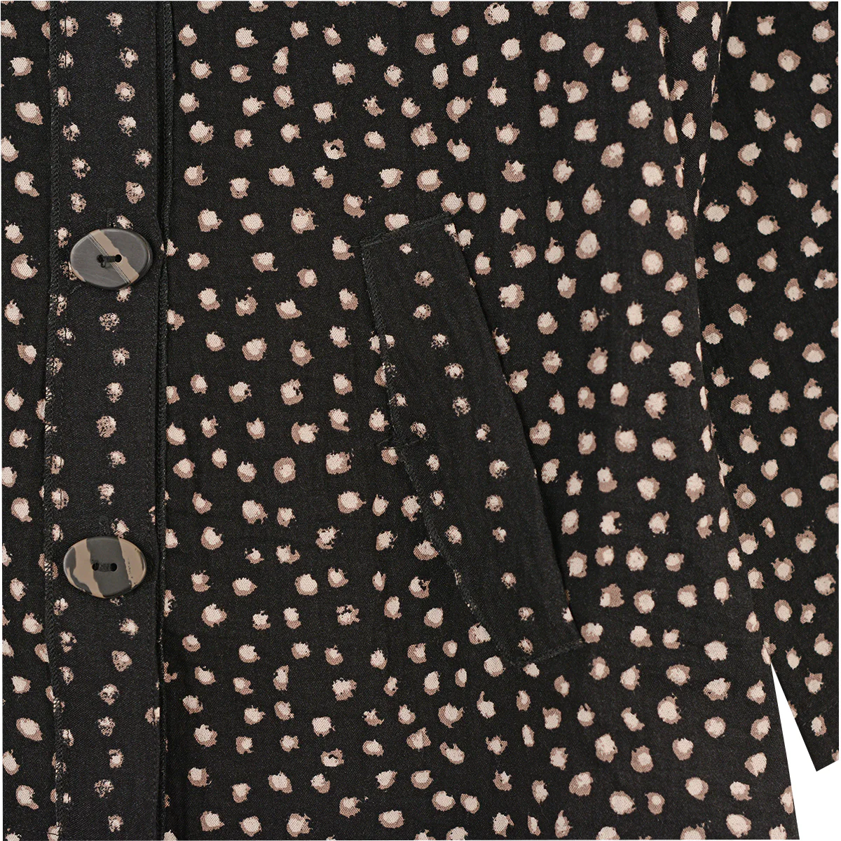 Habitat Express Dot Mix Pleat Back Black Jacket - Image 4