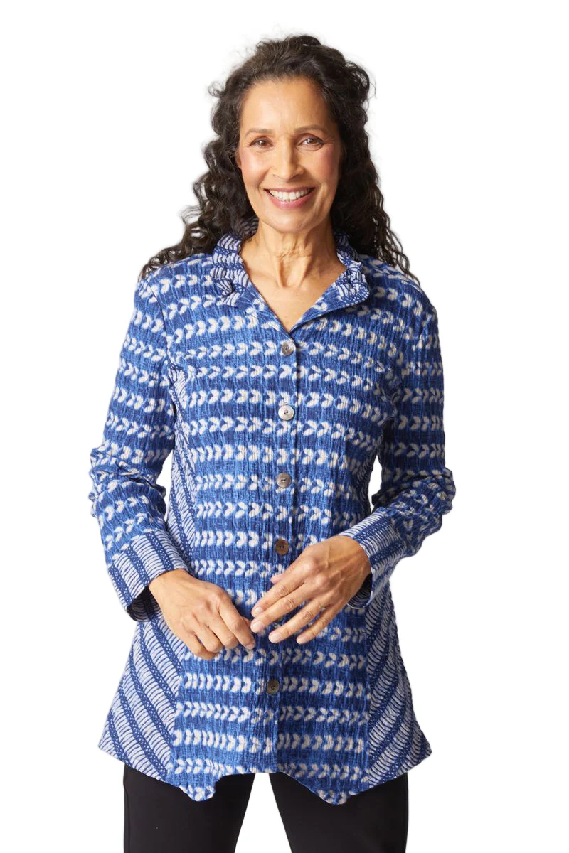 Habitat Mixed Batiks Artist Swing Shirt (NVY) (48919) - Image 3