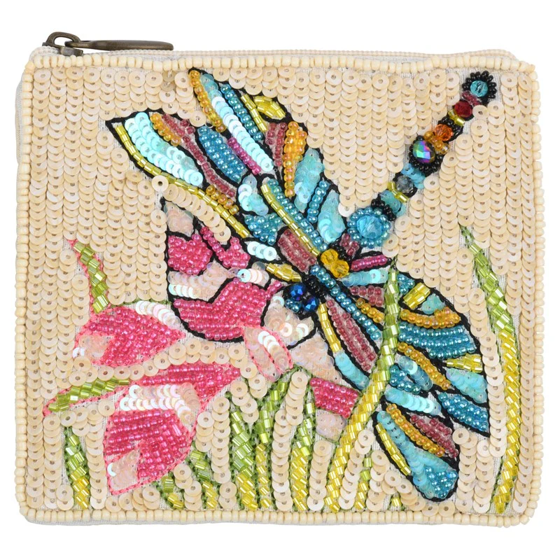 Hand Beaded Spring Scene Essential Pouch (SHCP058)