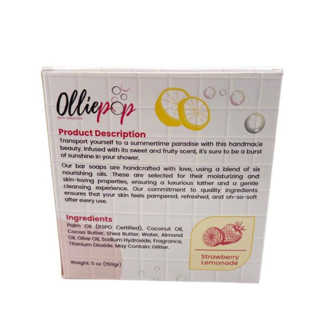 Handmade Pink Lemonade Bar Soap - Image 4