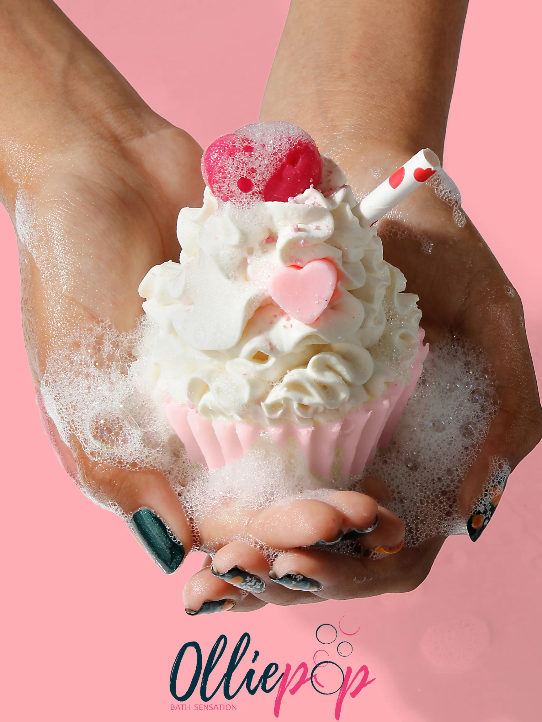 Handmade Sweet Love Soap Cupcake (Hawaiian Breeze) - Image 3