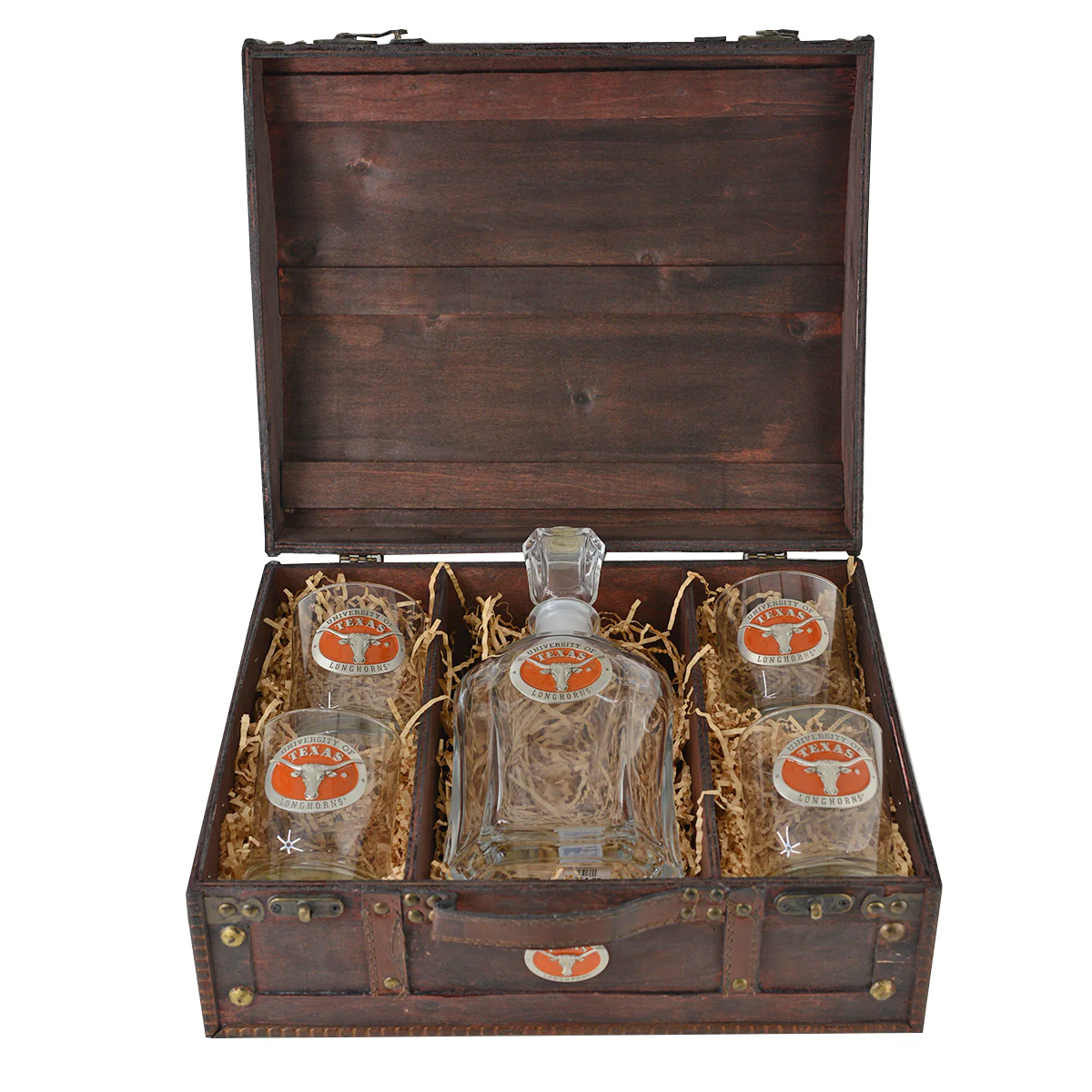 Heritage Captain chest with Decanter and   4 old fashion tumblers - Image 2