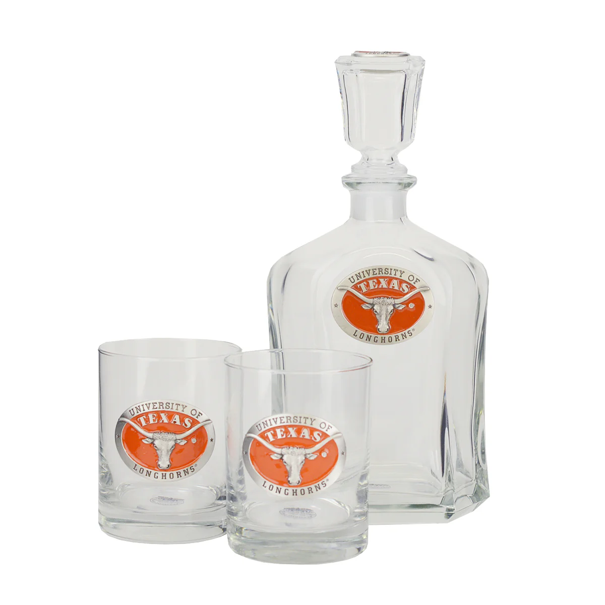 Heritage Captain chest with Decanter and 2 old fashion tumblers (3 Piece Set)
