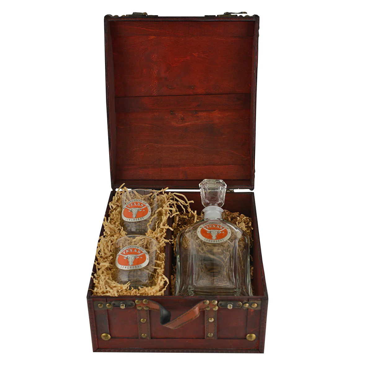 Heritage Captain chest with Decanter and 2 old fashion tumblers (3 Piece Set) - Image 2