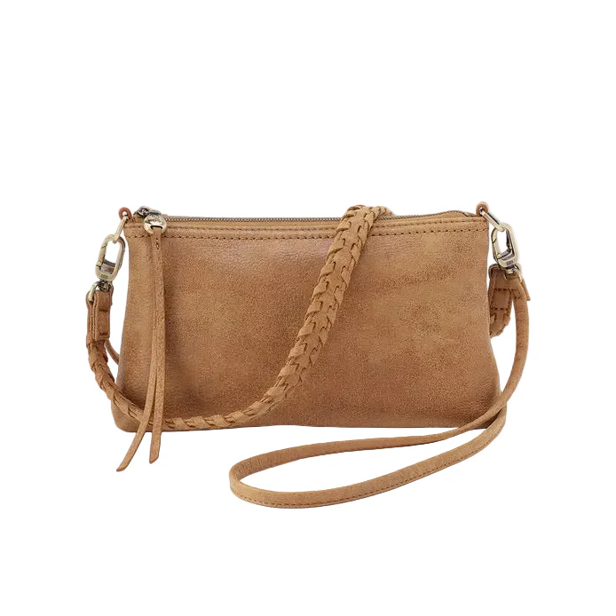 HOBO Darcy Polished Leather Crossbody (Whiskey)(NV-22921WHKY)