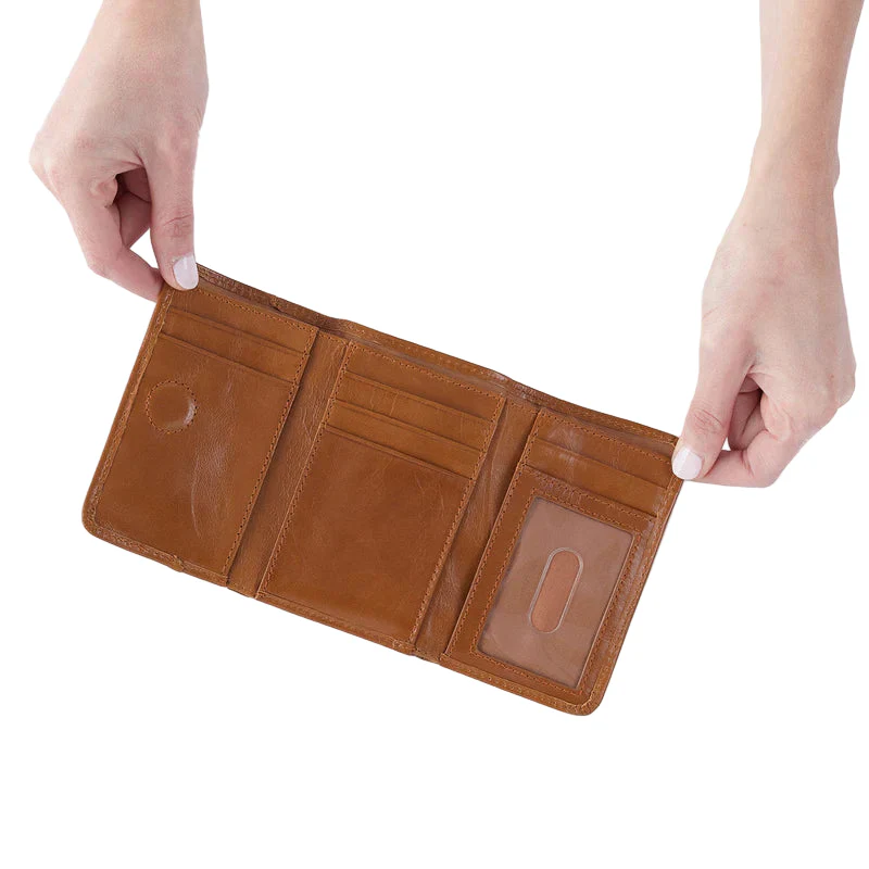 HOBO Jill Polished Leather Trifold Wallet (2 Colors) - Image 3