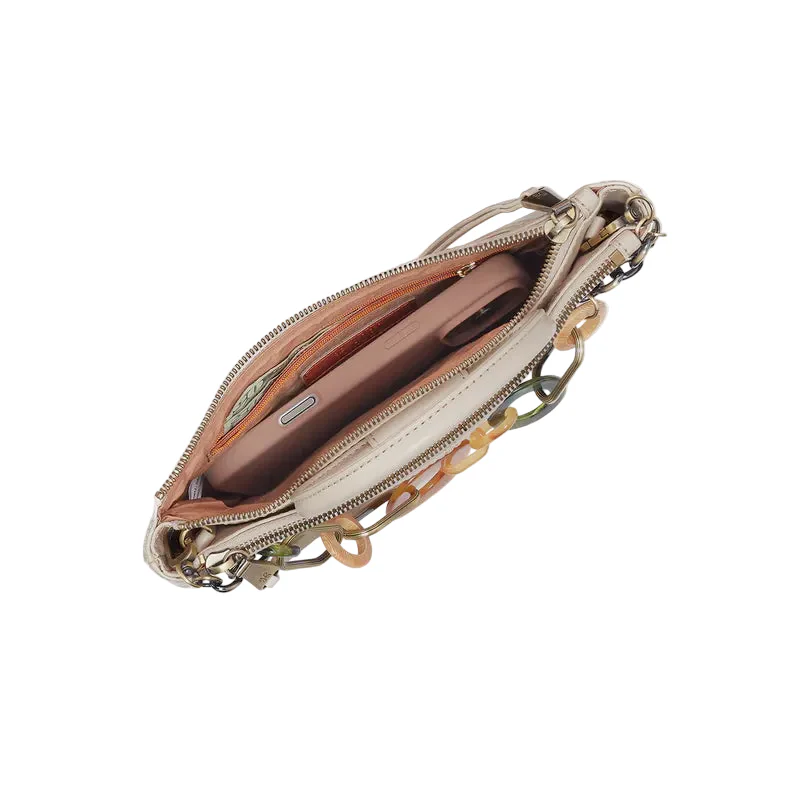 HOBO Sable Polished Leather Crossbody (Pale Flex)(NV-22931PFLX) - Image 3
