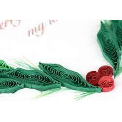 Holly Berry Heart Quilling Enclosure Card - Image 2