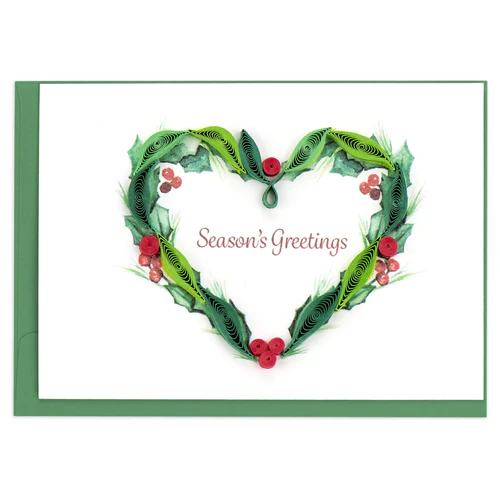 Holly Berry Heart Quilling Enclosure Card - Image 3