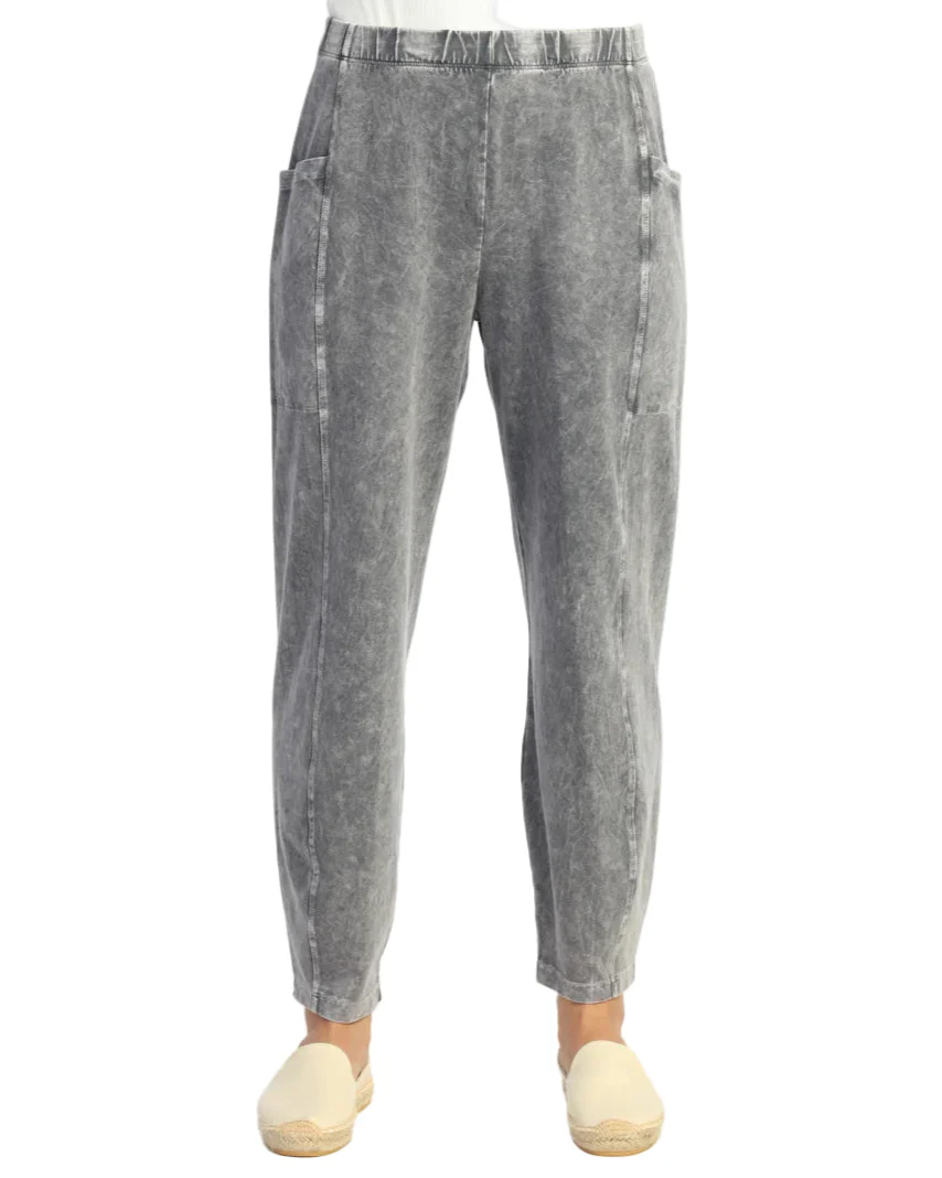 Jess & Jane Lantern Side Patch Pocket Knit Pants (Multiple Colors) (M100) - Image 3
