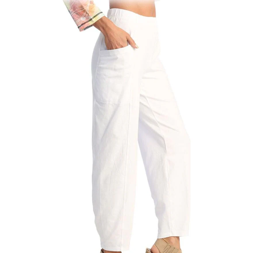 Jess & Jane Lantern Side Patch Pocket Knit Pants (Multiple Colors) (M100) - Image 5