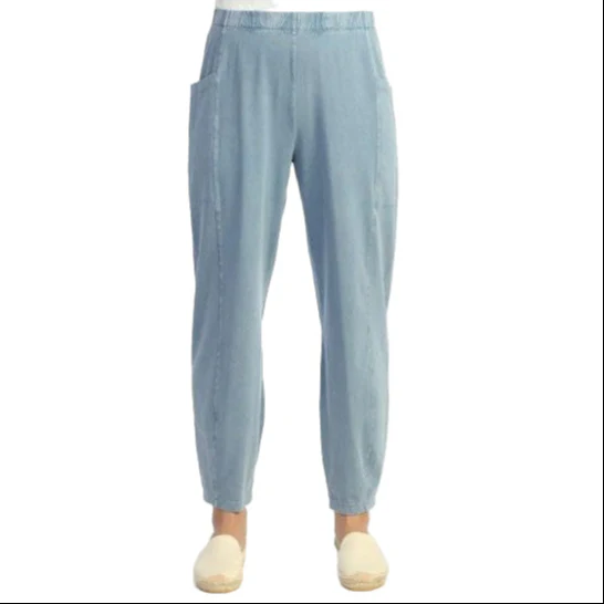Jess & Jane Lantern Side Patch Pocket Knit Pants (Multiple Colors) (M100) - Image 6