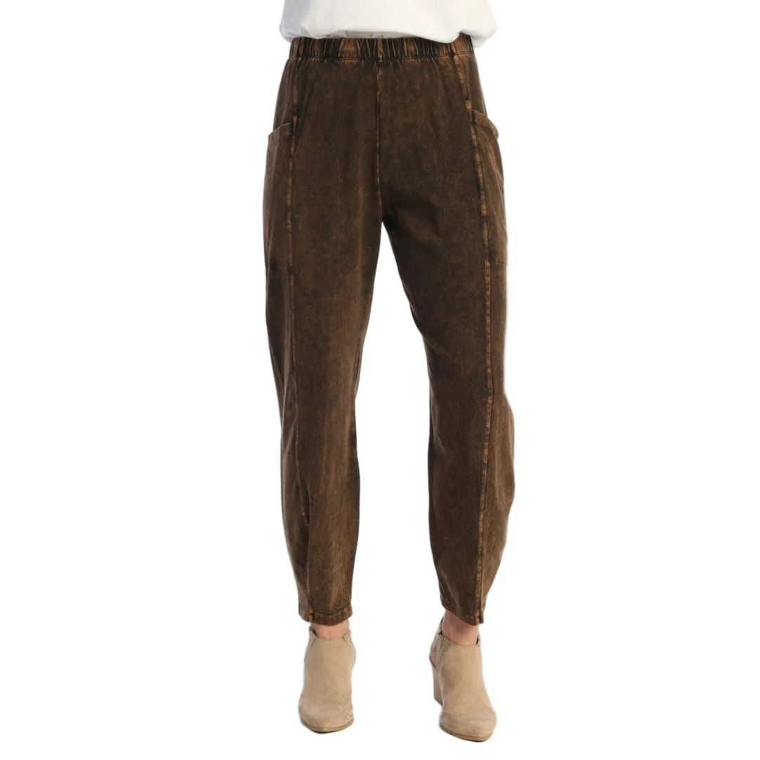Jess & Jane Lantern Side Patch Pocket Knit Pants (Multiple Colors) (M100) - Image 8