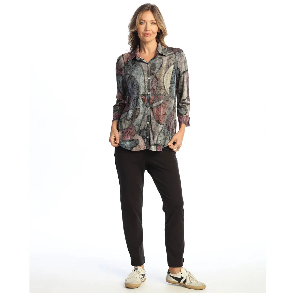 Jess & Jane Melody Button Front Shirt (SG1-2120) - Image 2