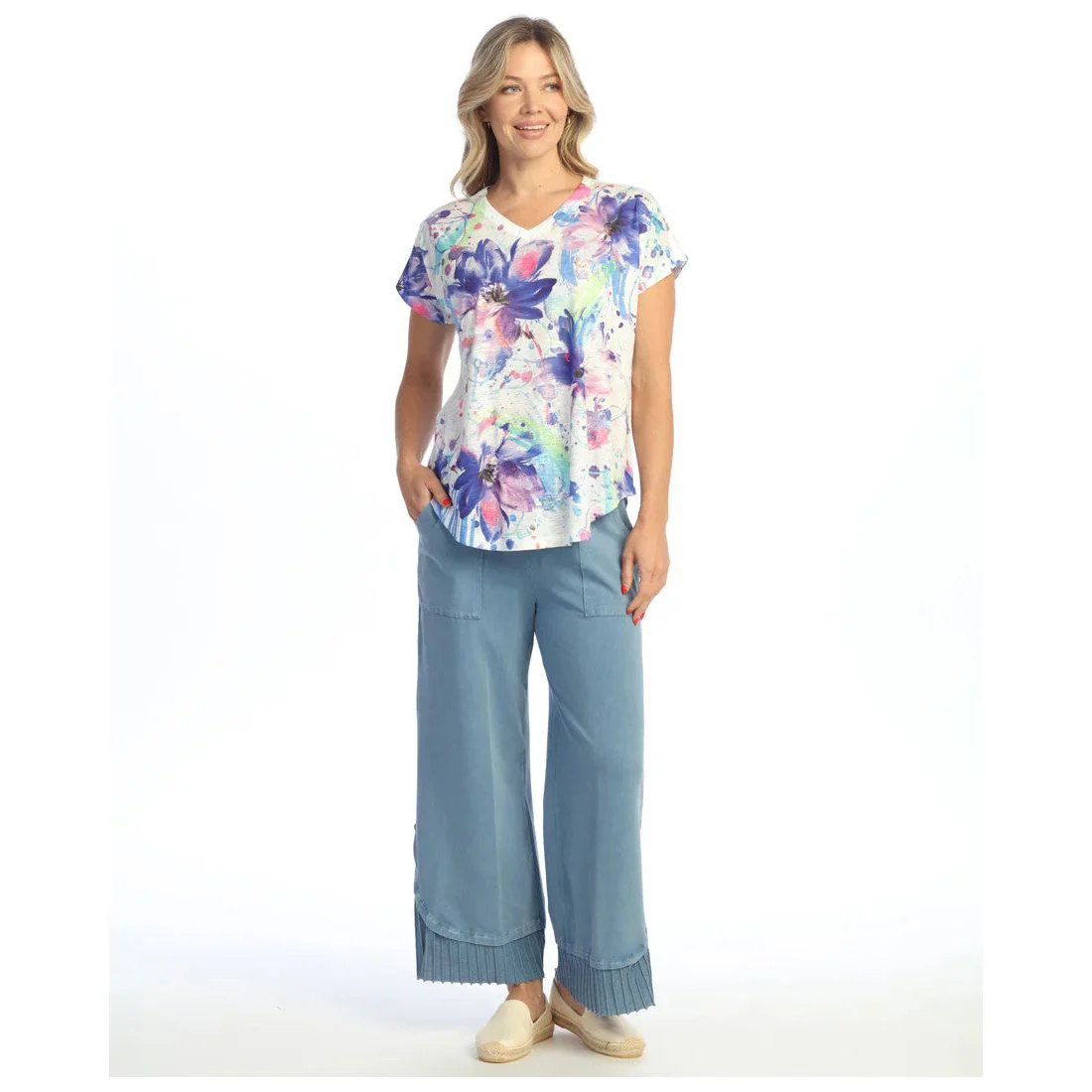 Jess & Jane Sophia V-Neck Dolman Sleeve Top - Image 2