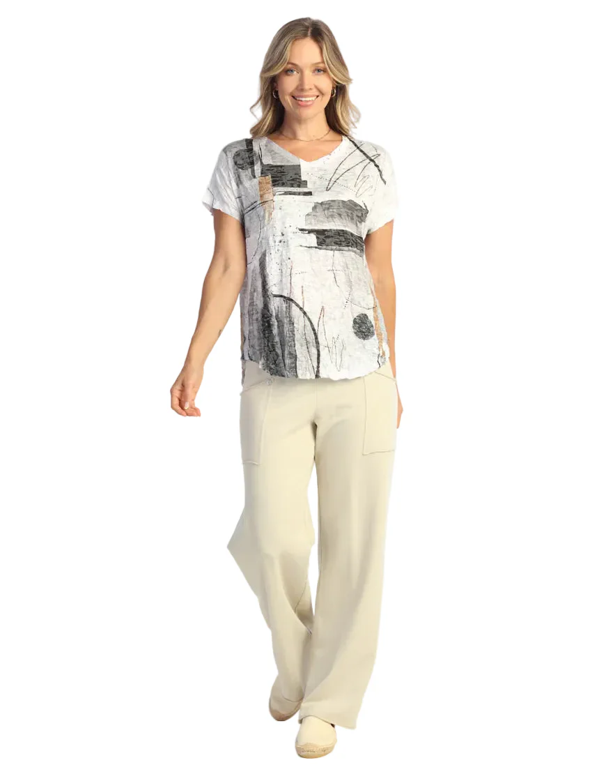 Jess & Jane Tango Poly Rayon Dolman Sleeve Crushed V- Neck Tunic (SC1-2180) - Image 2