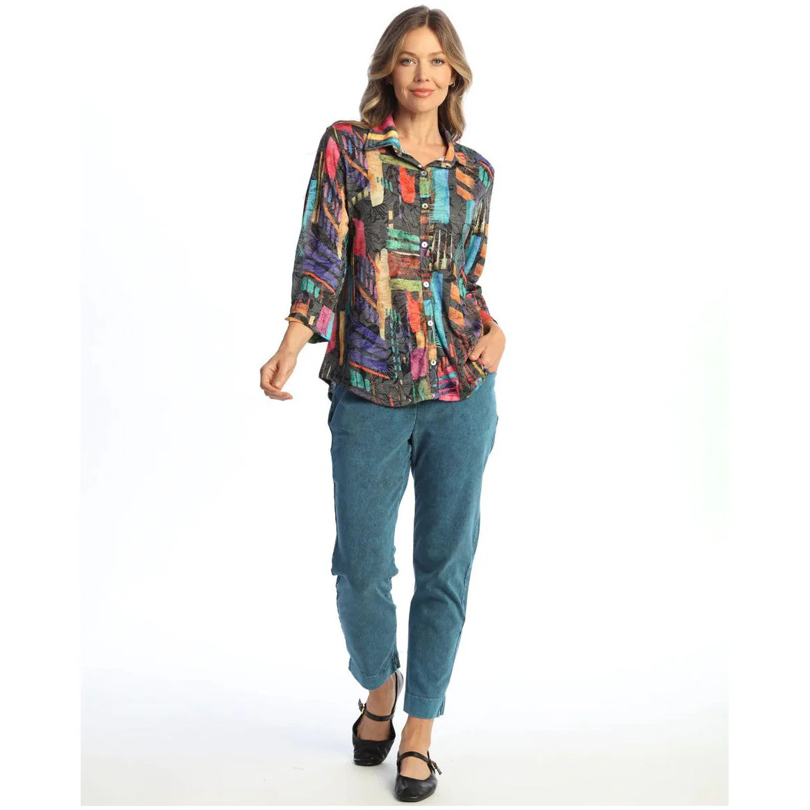 Jess & Jane Times Square Button Down Shirt (SG-1959) - Image 2