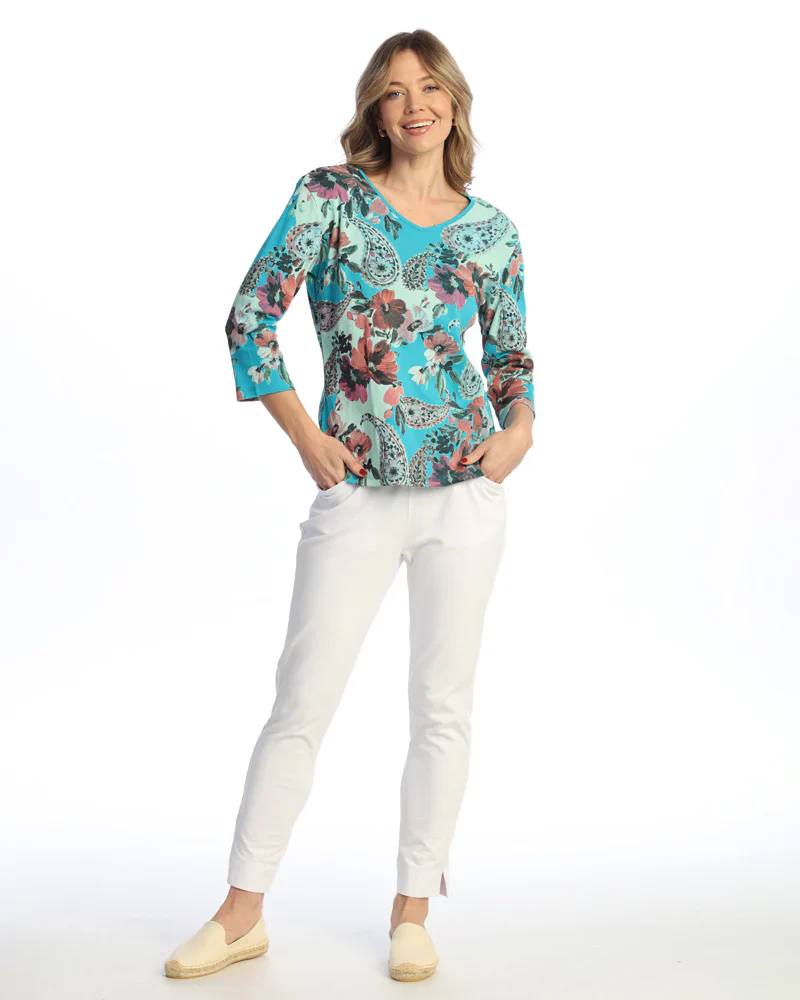Jess & Jane Valencia Top (TEAL) (15-1868) - Image 2