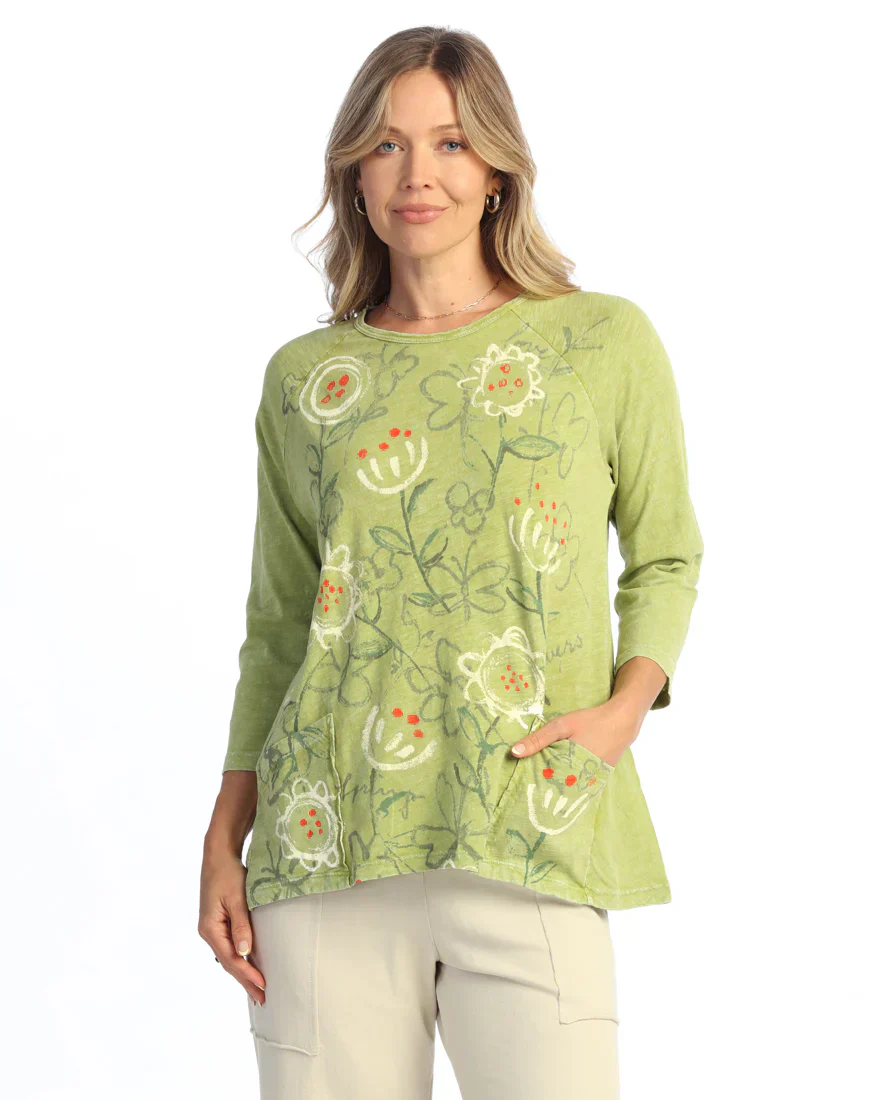 Jess & Jane Paloma Patch Pocket Tunic (M12-2214)(Cactus) - Image 2