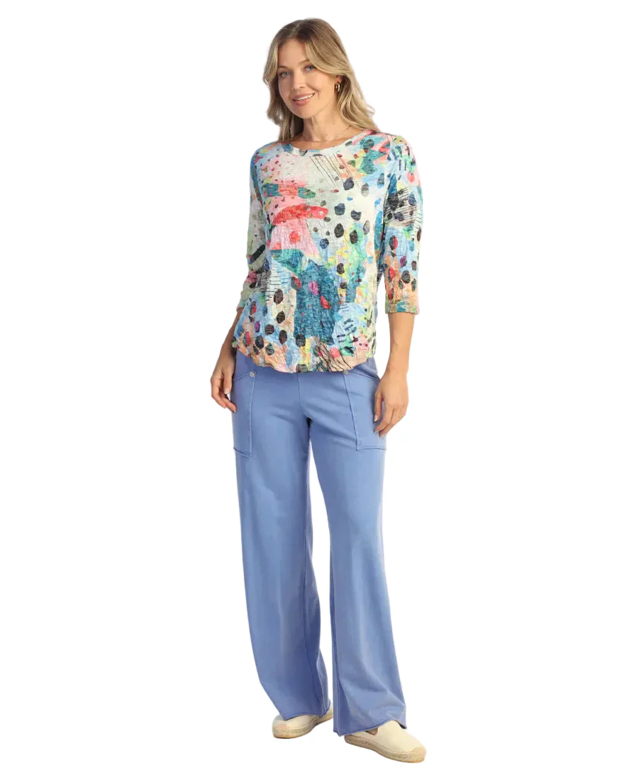 Jess & Jane Mod Crushed Round Neck Top (SC4-2206) - Image 2
