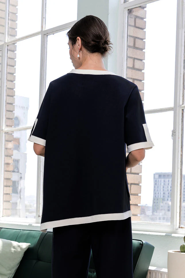 Joh Jordan Kyla Crepe knit Top (35627K)(Black) - Image 2