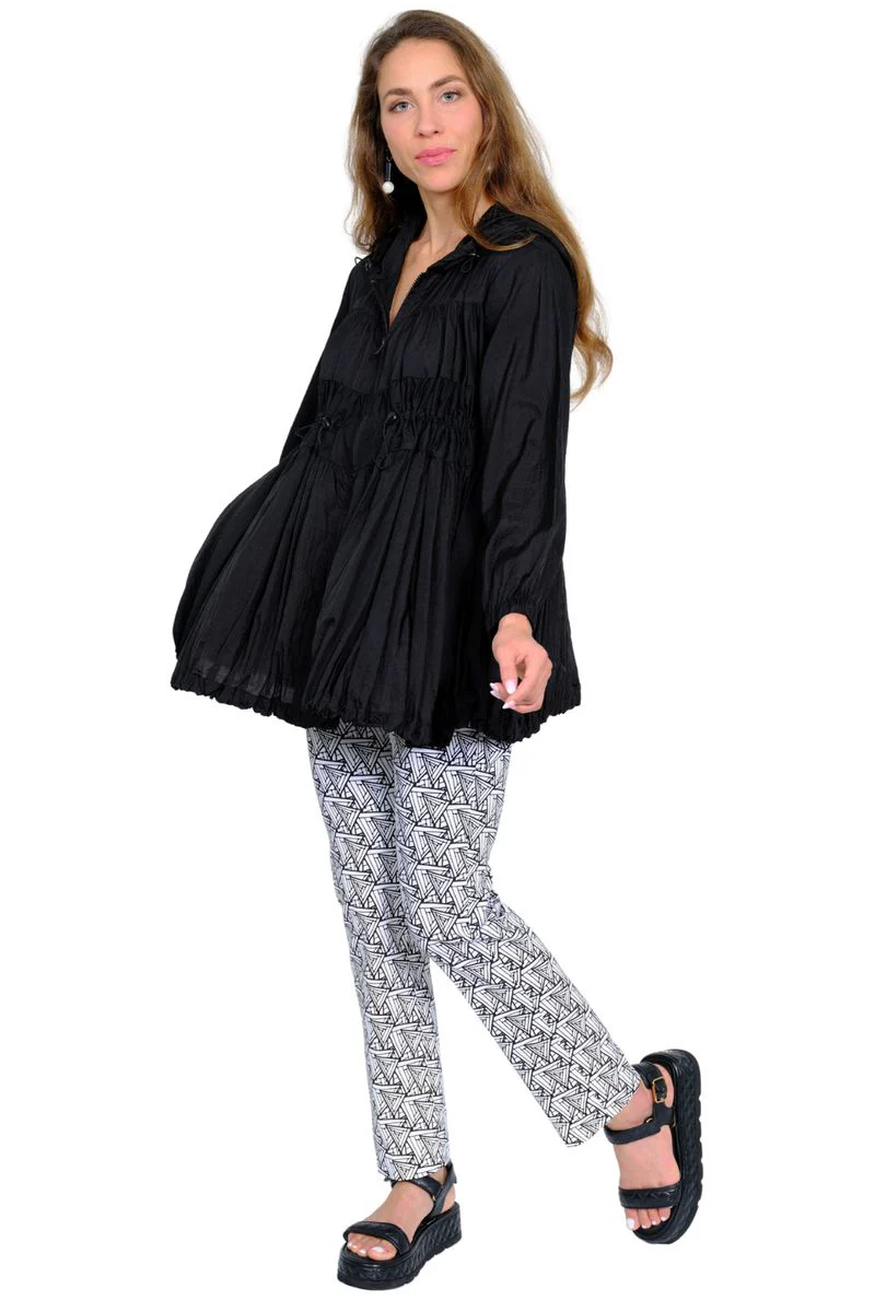 Lior Chantal Puff Zip Front Hooded Jacket (Chantal-1) (BLK) - Image 3