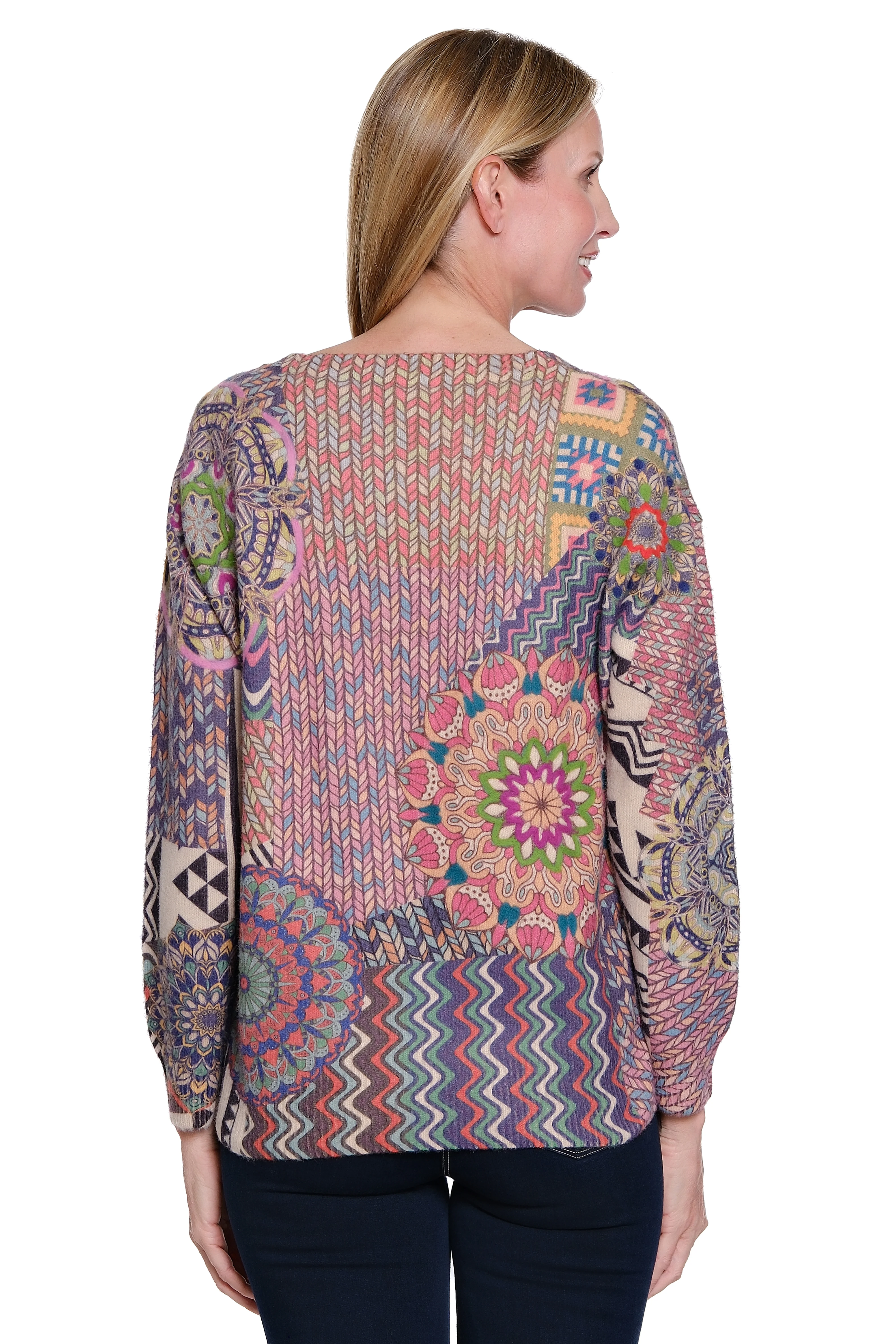 John Mark Print Pull-Over Sweater (J45565KM) - Image 2