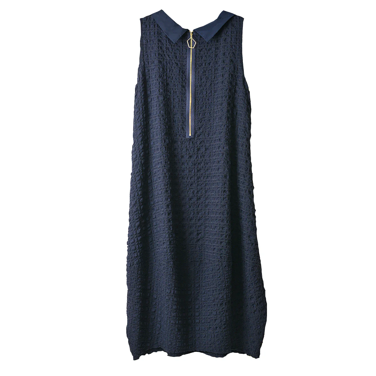 Joseph Ribkoff Textured Woven Cocoon  Sleeveless Dress (241204)(Midnight Blue) - Image 2