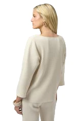 Joseph Ribkoff Pleated Scuba Crepe Boxy Top (IVRY) - Image 2