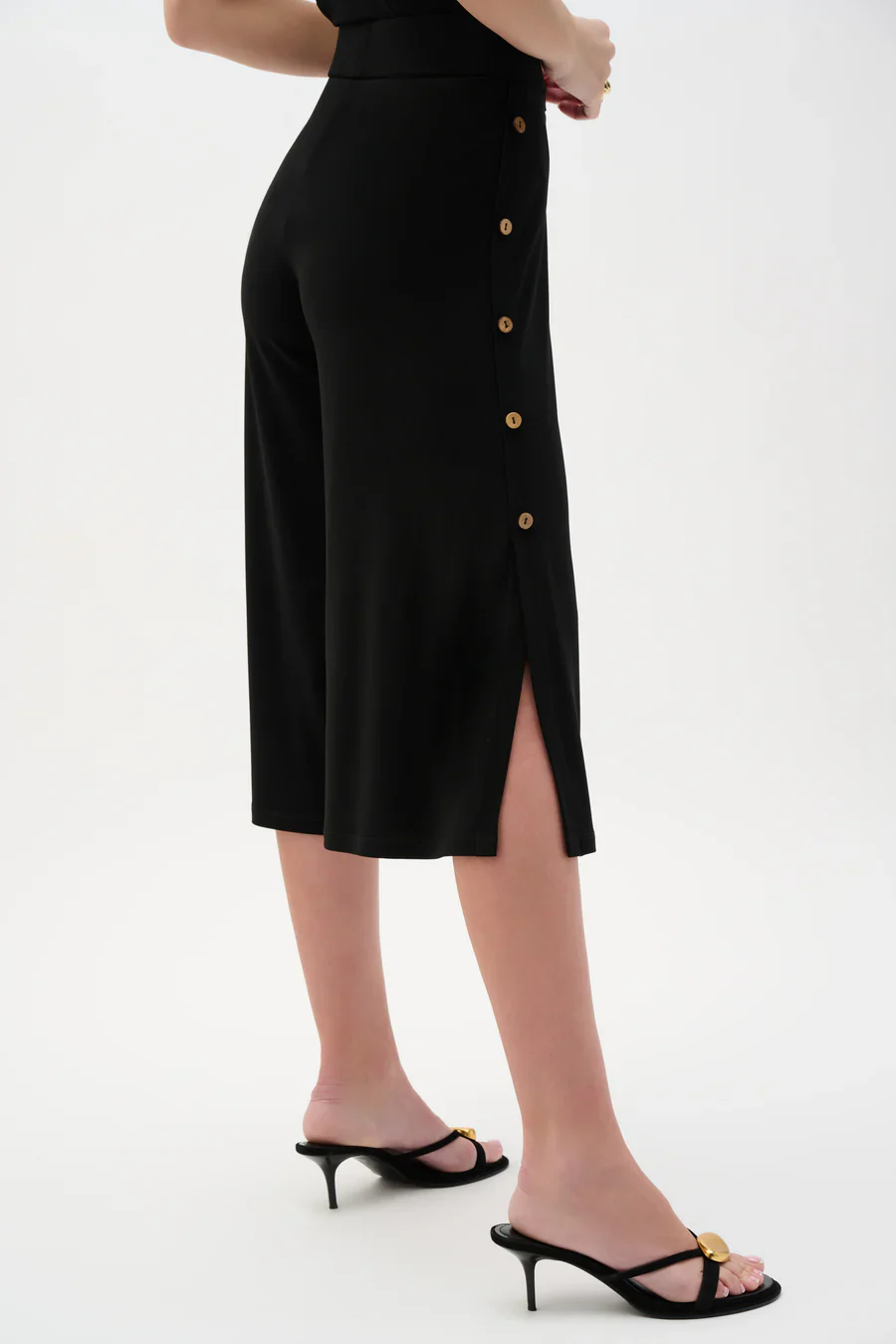 Joseph Ribkoff  Solid Culotte (Black)(262008) - Image 2