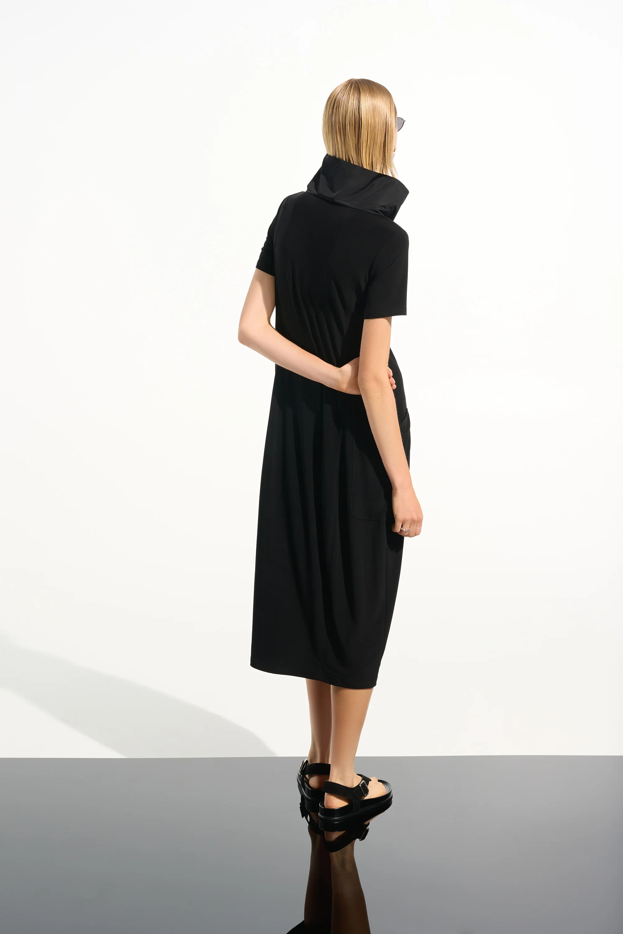 Joseph Ribkoff Black Midi Shift  Dress - Image 2