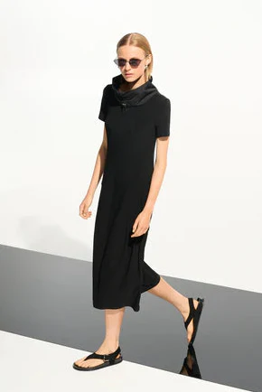 Joseph Ribkoff Black Midi Shift  Dress - Image 3