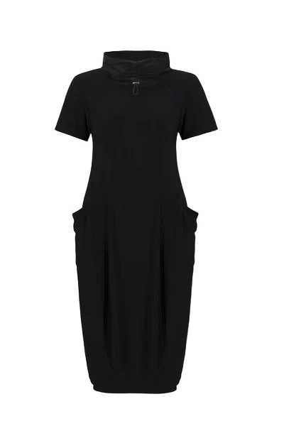 Joseph Ribkoff Black Midi Shift  Dress - Image 5