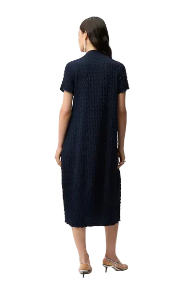 Joseph Ribkoff Casual Midi Zip  front Dress (261064)(Black) - Image 2