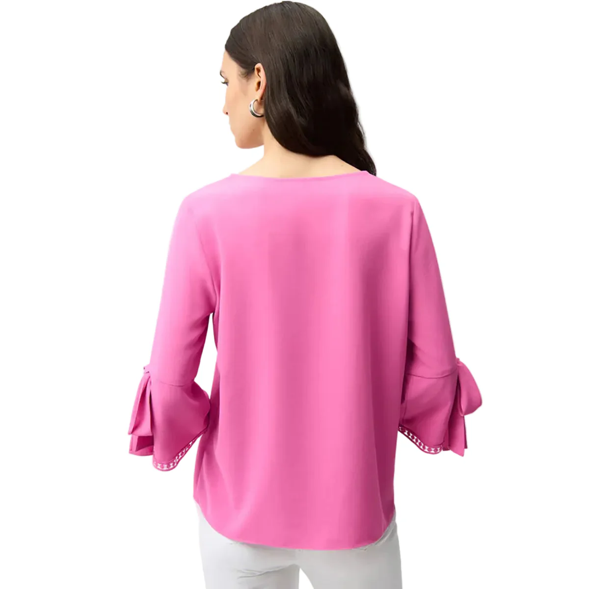 Joseph Ribkoff Tie sleeve Pull-over (261070)(Pink Sherbert) - Image 2