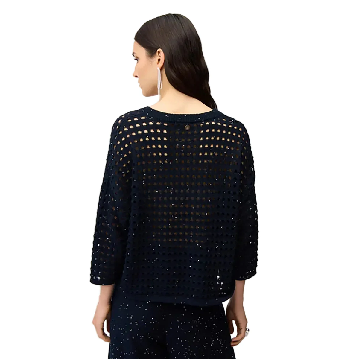 Joseph Ribkoff Midnight Blue V-Neck Top - Image 2