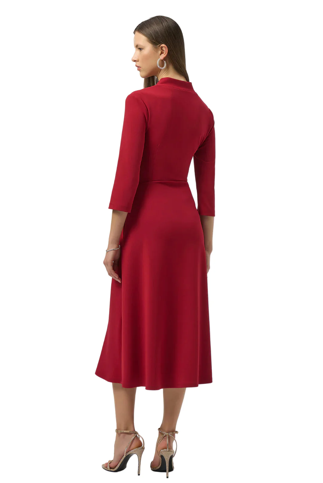 Joseph Ribkoff Scuba Crepe Fit and Flare Dress (254127) (Cherry) - Image 2