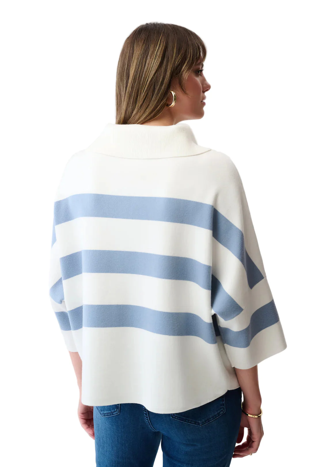 Joseph Ribkoff Pullover Sweater (WinterWht/Chambray) - Image 2