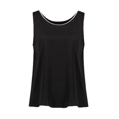 Joseph Ribkoff  Rhinestone Detail Tank (253744)(Black) - Image 3
