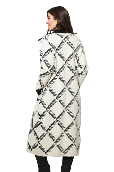 Joseph Ribkoff Long Jacket (223952)(Vanilla Black) - Image 2