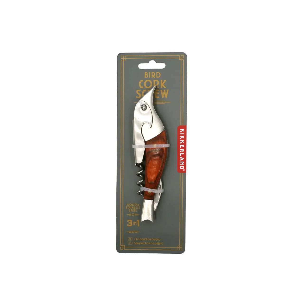 Kikkerland Bird 3 in 1 Corkscrew - Image 4