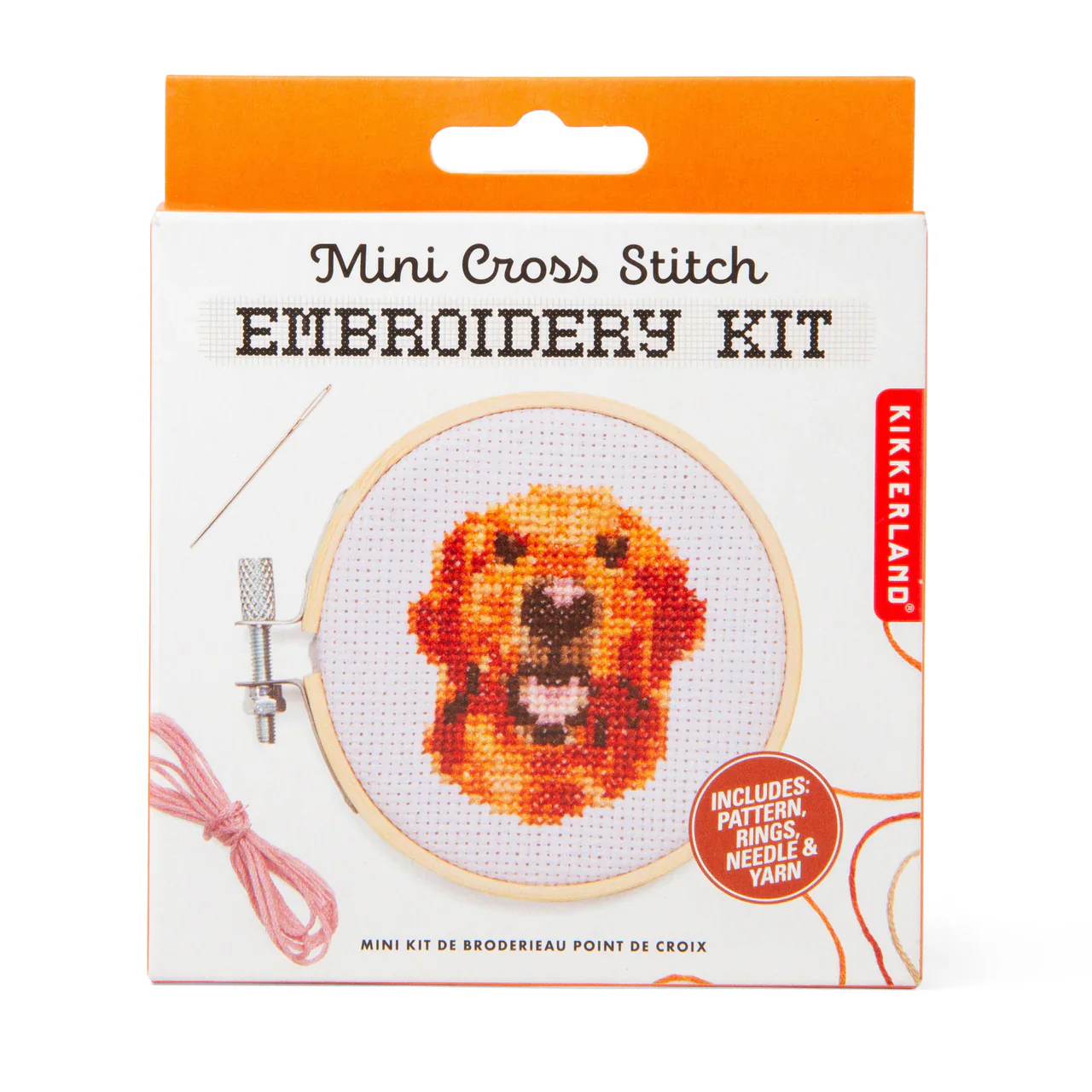 Kikkerland Dog Mini Cross Stitch Embroidery Kit - Image 2