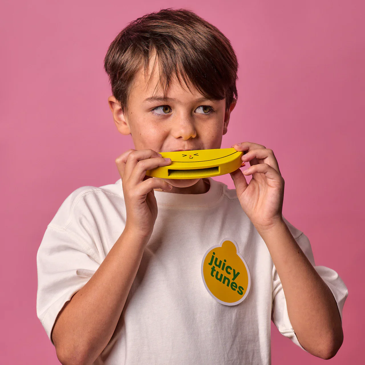 Kikkerland Kidoki Wooden Fruit Harmonica (Fruit Selected at Random) - Image 2