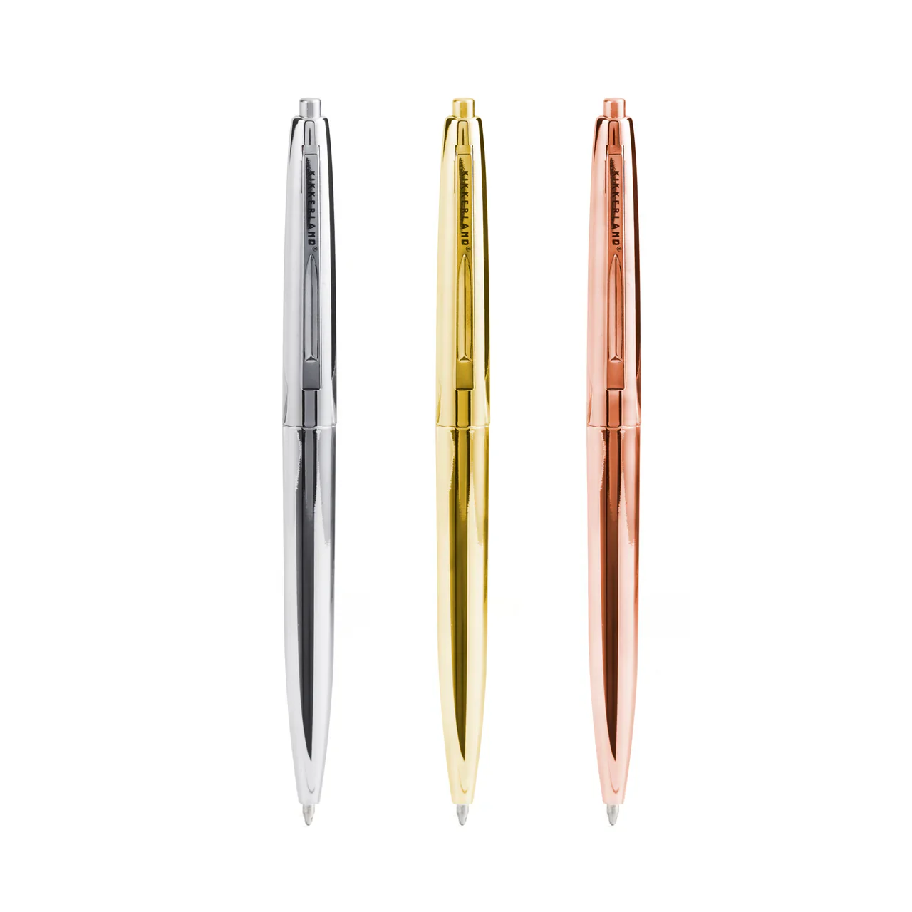 Kikkerland Metallic Retro Pens (Set of 3) - Image 2